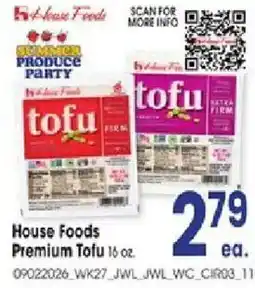 Jewel-Osco House Foods Premium Tofu offer