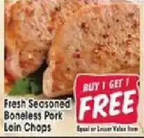 Jewel-Osco Fresh Seasoned Boneless Pork Loin Chops offer