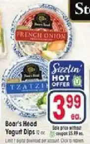 Jewel-Osco Bear's Head Yogurt Dips offer