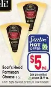 Jewel-Osco Boar's Head Parmesan Cheese &or offer