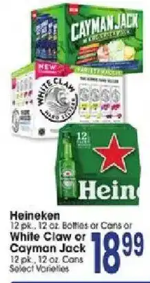 Jewel-Osco Heineken or White Claw or Cayman Jack offer