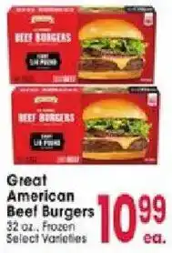 Jewel-Osco Great American Beef Burgers offer