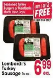 Jewel-Osco Lombardi's Turkey Sausage offer