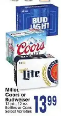 Jewel-Osco Miller, Coors or Budweiser offer
