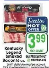 Jewel-Osco Sizzlin' hot offer kentucky legend smoked bacon offer