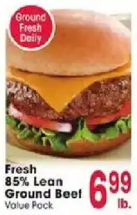 Jewel-Osco Ground Fresh Daily Fresh 85% Lean Ground Beef Value Pack offer