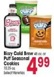 Jewel-Osco Bizy Cold Brew or Puff Seasonal Cookies offer