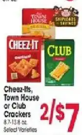 Jewel-Osco Cheez-Its, Town House or Club Crackers offer