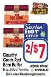 Jewel-Osco Country Crock Red Barn Butter offer