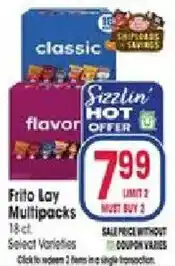 Jewel-Osco Frito Lay Multipacks offer