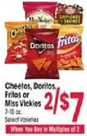 Jewel-Osco Cheetos, Doritos, Fritos or Miss Vickies offer