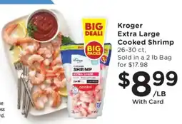 Fry's Kroger extra large cooked shrimp offer