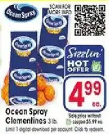 Jewel-Osco Ocean Spray clemenfines offer