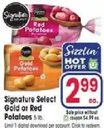 Jewel-Osco Signature Select Gold or Red Potatoes offer