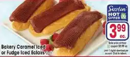 Jewel-Osco Bakery Caramel Iced or Fudge Iced Eclairs offer
