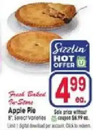 Jewel-Osco Sizzlin' apple pie offer