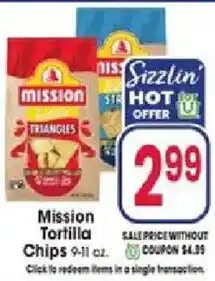 Jewel-Osco Mission tortilla chips offer