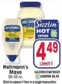 Jewel-Osco Hellmann's Mayo offer