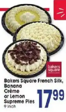 Jewel-Osco Bakers Square French Silk, Banana Crème or Lemon Supreme Pies offer