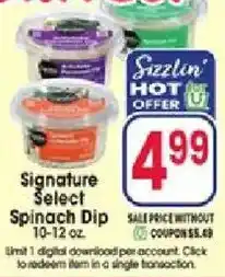 Jewel-Osco Signature Select Spinach Dip offer