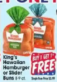 Jewel-Osco King's Hawaiian Hamburger or Slider Buns offer
