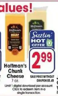 Jewel-Osco Hoffman's Chunk Cheese offer