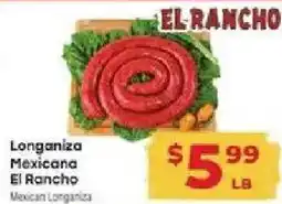 Supermercado El Rancho El Rancho Mexican Longaniza offer