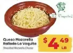 Supermercado El Rancho Queso Mozzarella Rallado La Vaquita offer