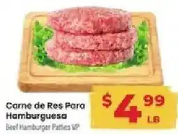 Supermercado El Rancho Beef Hamburger Patties VP offer