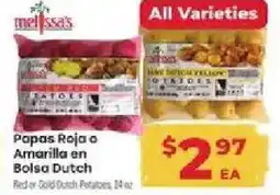 Supermercado El Rancho Melissa's Red or Gold Dutch Potatoes offer