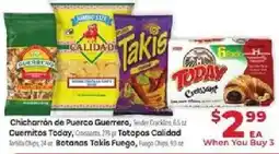 Supermercado El Rancho Chicharrón de Puerco Guerrero, Tender Cracklin 6.5 oz, Cuernitos Today, Croissants 278 g, Totopos Calidad, Tortilla Chips, 24 offer