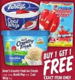 Jewel-Osco Dean's Country Fresh Ice Cream offer