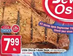 Jewel-Osco Usda Choice T-Bone Steak offer