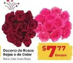 Supermercado El Rancho Docena de Rosas Red or Color Doven Roses offer
