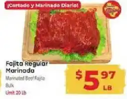 Supermercado El Rancho Marinated Beef Fajita offer