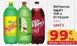Supermercado El Rancho Refrescos Squirt 7UP o Dr Pepper offer