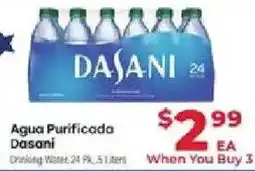 Supermercado El Rancho Dasani drinking water offer