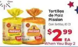 Supermercado El Rancho Mission tortillas de maiz offer