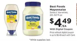 Fry's Best Foods Mayonnaise offer