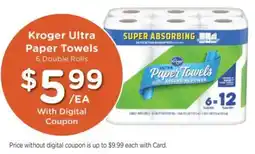 Fry's Kroger ultra paper towels offer