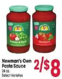Jewel-Osco Newman's Own Pasta Sauce offer