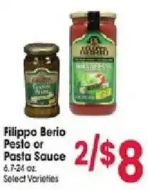 Jewel-Osco Filippo Berio Pesto or Pasta Sauce offer