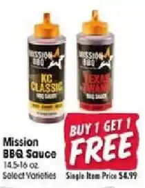Jewel-Osco Mission BBQ Sauce offer