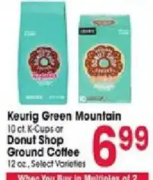 Jewel-Osco Keurig Green Mountain Donut Shop Ground Coffee offer