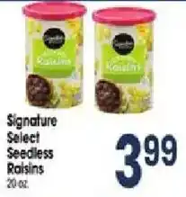 Jewel-Osco Signature Select Seedless Raisins offer