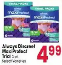 Jewel-Osco Always Discreet MaxiProtect offer