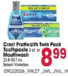 Jewel-Osco Crest ProHealth Twin Pack offer