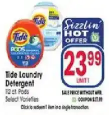 Jewel-Osco Tide Laundry Detergent offer