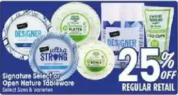 Jewel-Osco Signature Select or Open Nature Tableware offer