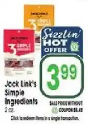 Jewel-Osco Jack Link's Simple Ingredients offer